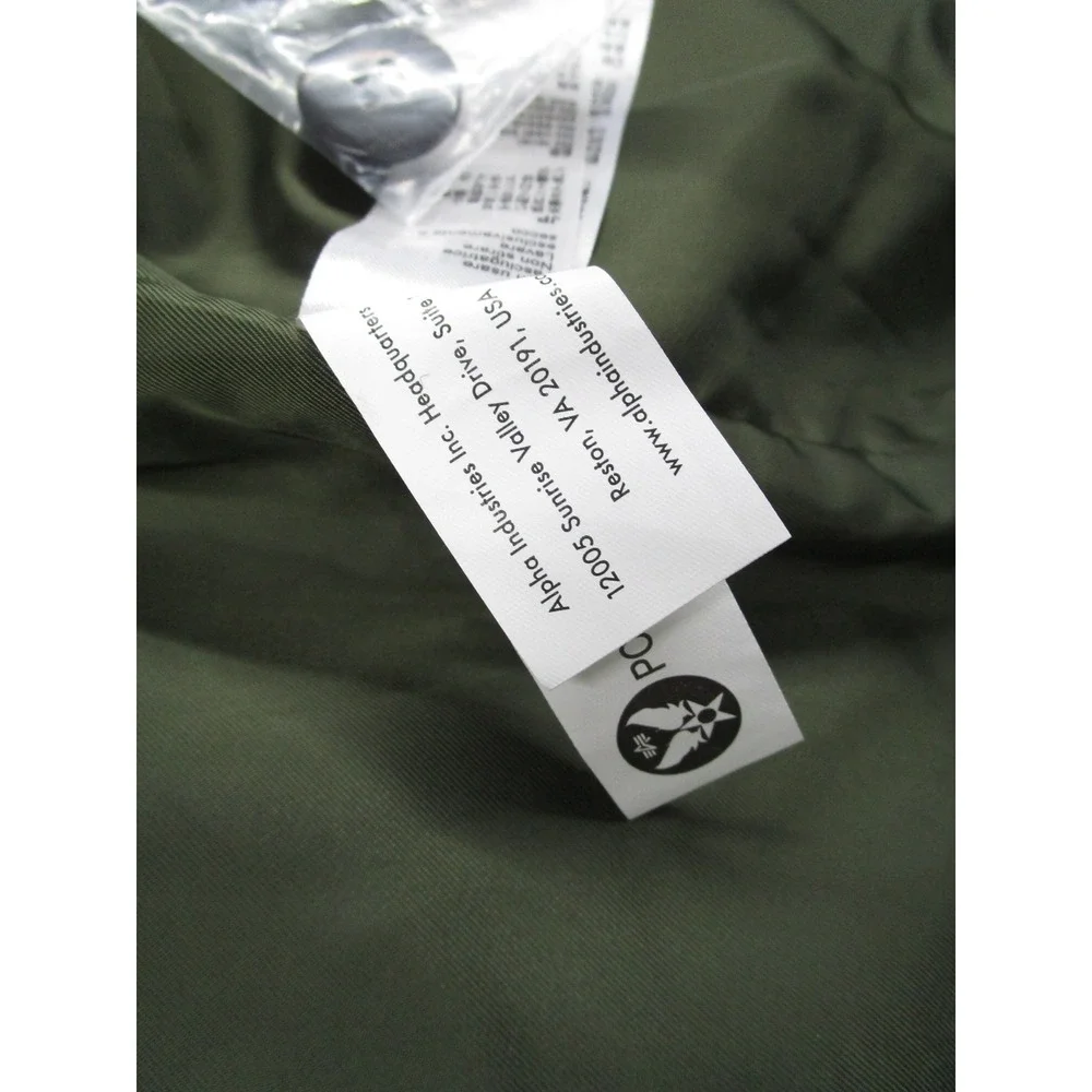Alpha Industries Mens Wool Blend Utility Shirt Jacket Olive Green Medium Shacket